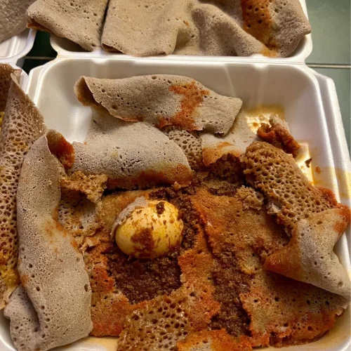 Minchet Abesh - Ground beef stew simmered in rich Ethiopian spices